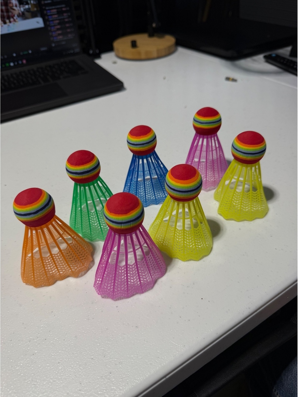 Plastic Badminton Shuttlecocks Set of 6